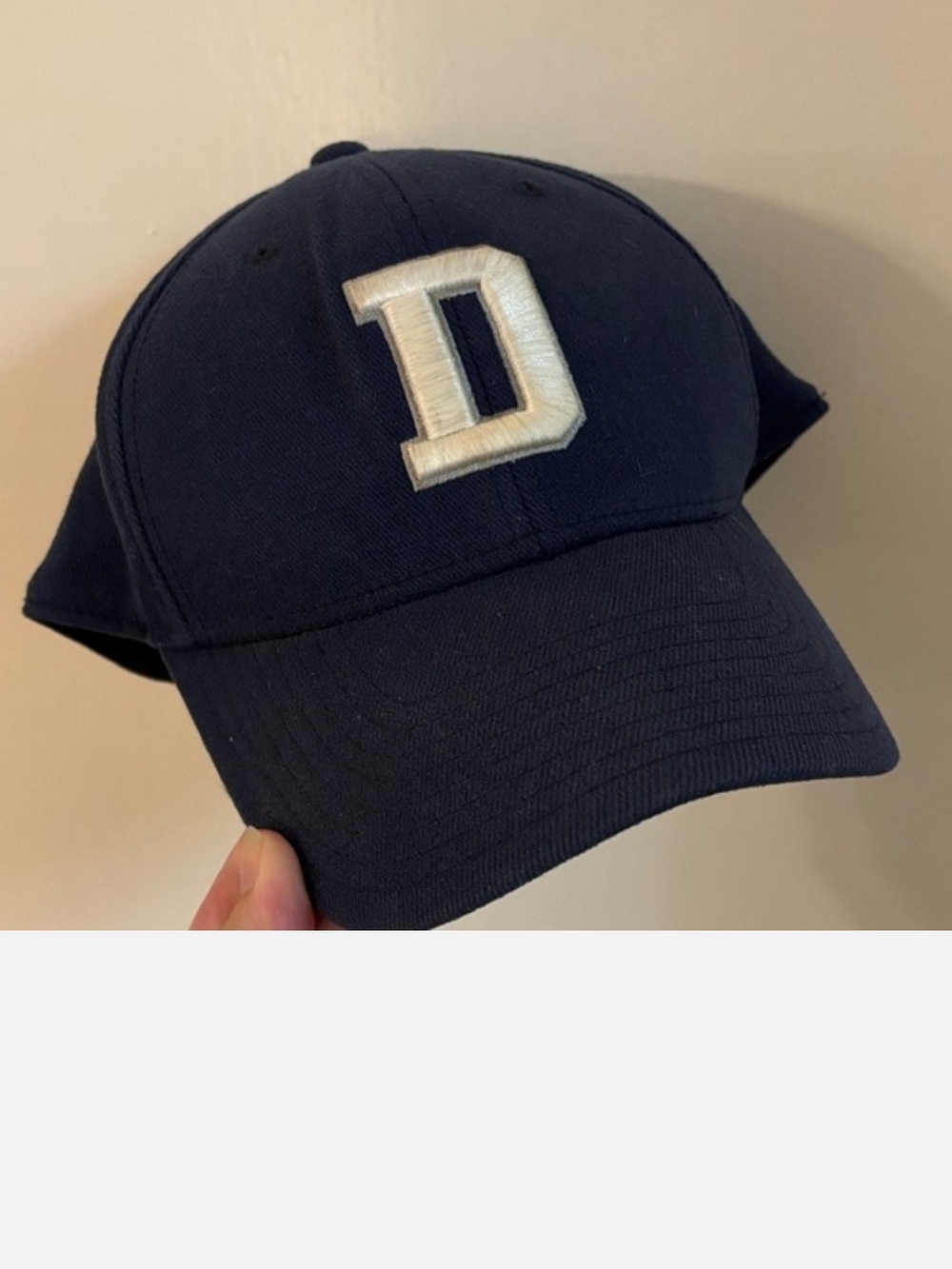 Men's Navy Baseball Cap with White 'D' Crest